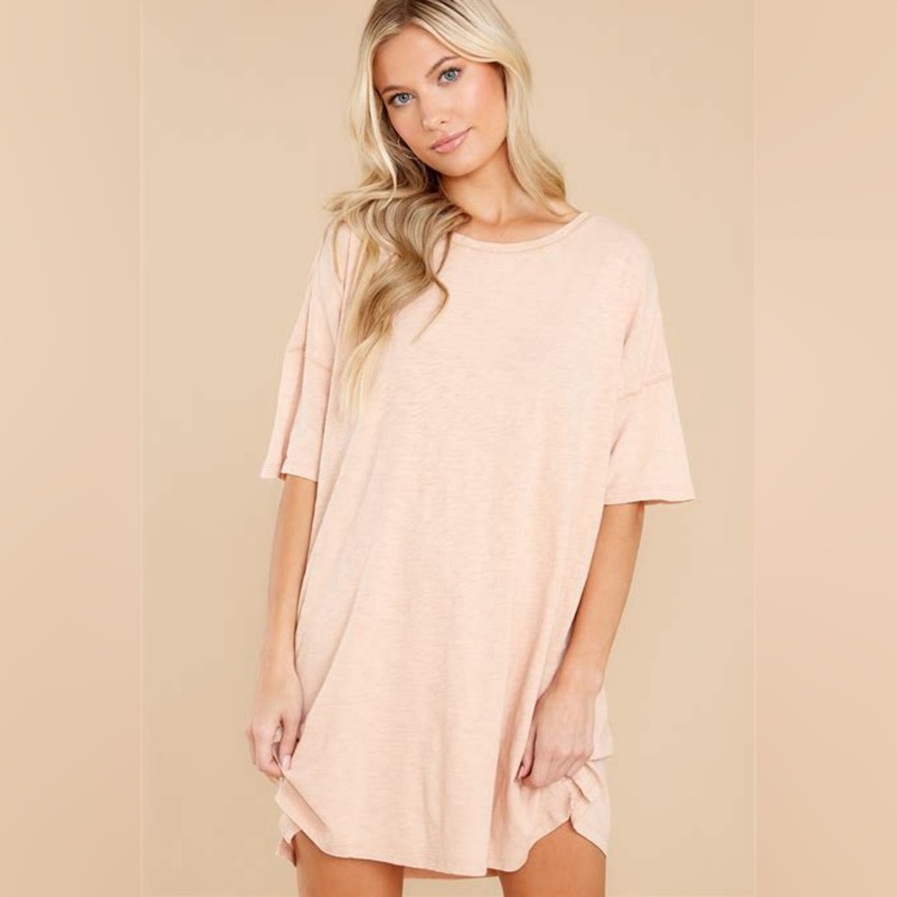Z supply T-Shirt dress in soft peach